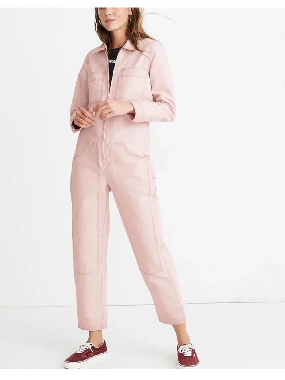 Madewell Women's Pink Utility Jumpsuit